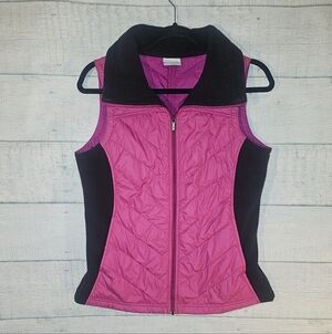 Columbia Women's Mix It Around Vest Pink Black Size Medium